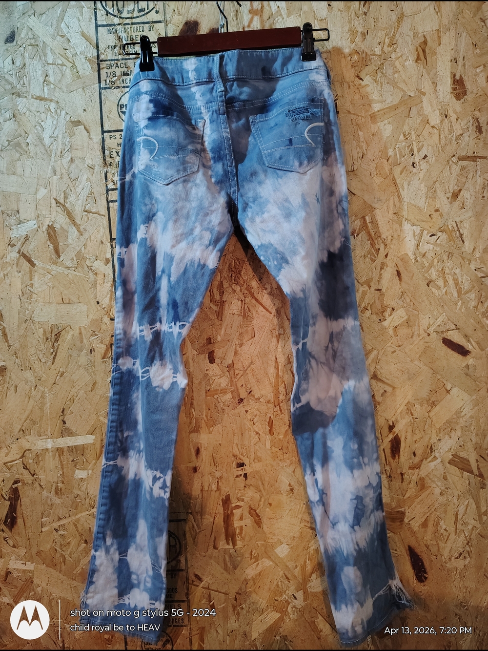 American Eagle Outfitters Blue Tie-Dye Skinny Jeans Sz 0